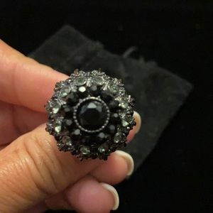 Black Bling Statement Ring